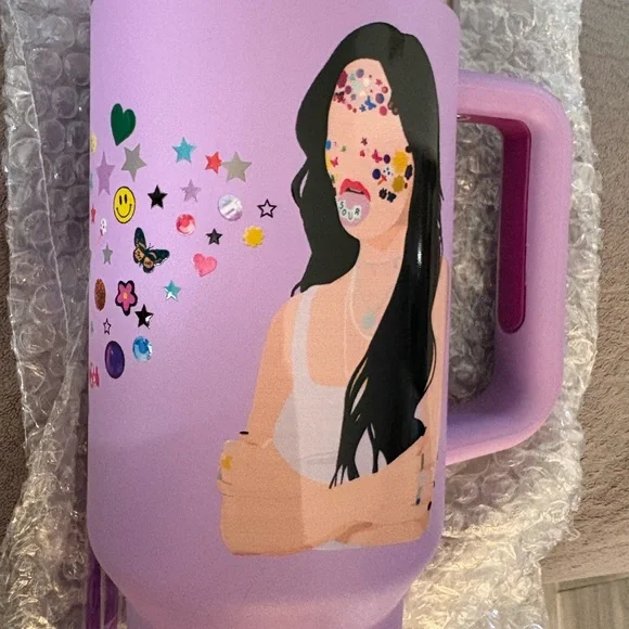 Olivia Rodrigo Purple Tumbler with Artistic Design NWT! - Picture 2 of 10